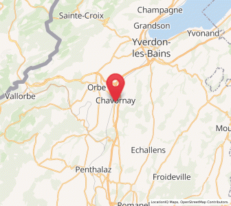 Map of Chavornay, Vaud