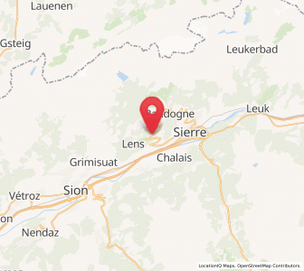Map of Chermignon-d'en Haut, Valais