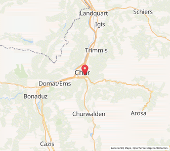 Map of Chur, Grisons