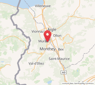 Map of Collombey, Valais