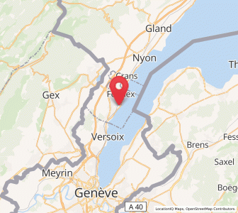 Map of Coppet, Vaud