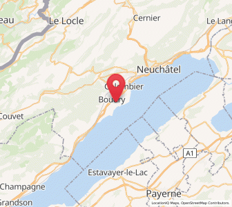 Map of Cortaillod, Neuchâtel