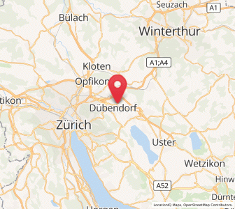 Map of Dübendorf / Kunklerstrasse, Zurich