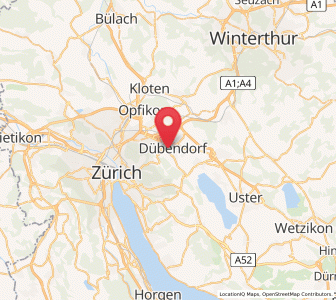 Map of Dübendorf / Vogelquartier, Zurich