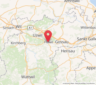 Map of Flawil, Saint Gallen
