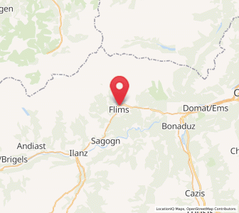 Map of Flims, Grisons