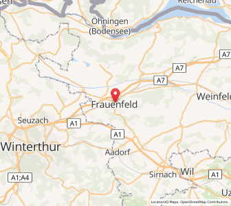 Map of Frauenfeld, Thurgau