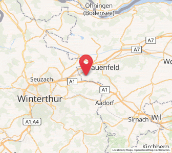 Map of Gachnang, Thurgau