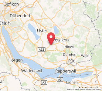 Map of Gossau, Zurich