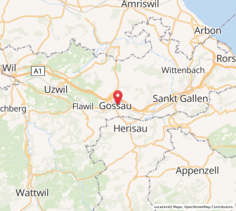 Map of Gossau, Saint Gallen