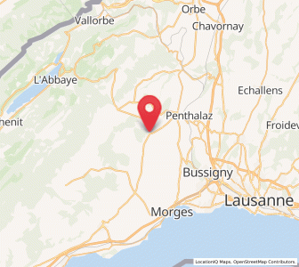 Map of Grancy, Vaud