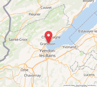 Map of Grandson, Vaud