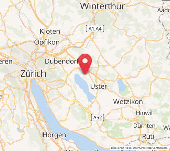 Map of Greifensee / Müllerwis / Seilerwis, Zurich