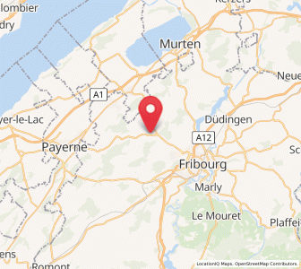 Map of Grolley, Fribourg