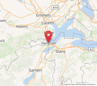 Map of Hergiswil, Nidwalden