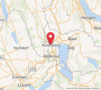 Map of Hünenberg, Zug