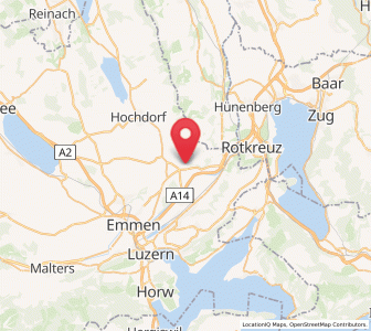 Map of Inwil, Lucerne