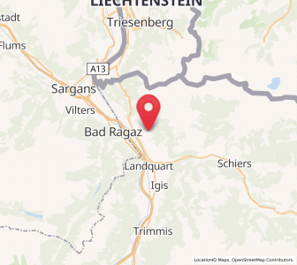 Map of Jenins, Grisons
