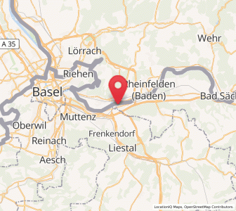 Map of Kaiseraugst, Aargau