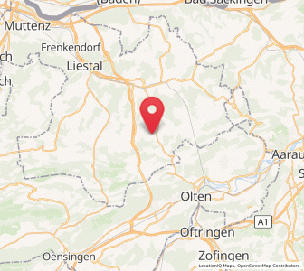 Map of Känerkinden, Basel-Landschaft