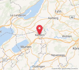Map of Kerzers, Fribourg