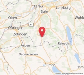 Map of Kirchleerau, Aargau
