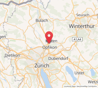Map of Kloten / Balsberg, Zurich