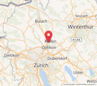 Map of Kloten / Holberg, Zurich