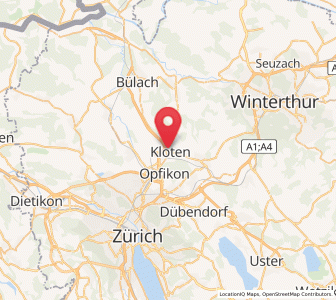 Map of Kloten / Horainli, Zurich