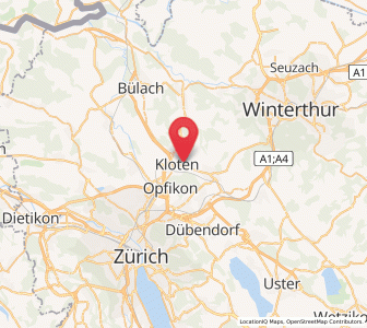 Map of Kloten / Hostrass, Zurich