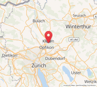 Map of Kloten / Spitz, Zurich