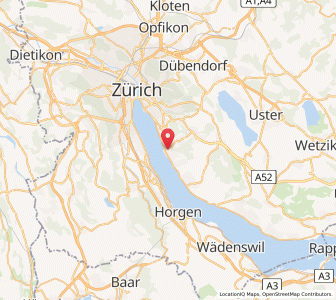Map of Küsnacht, Zurich