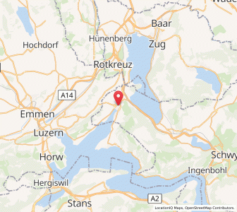 Map of Küssnacht, Schwyz