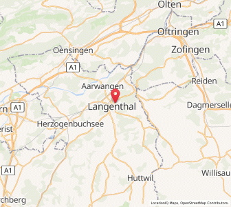 Map of Langenthal, Bern