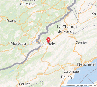 Map of Le Locle, Neuchâtel