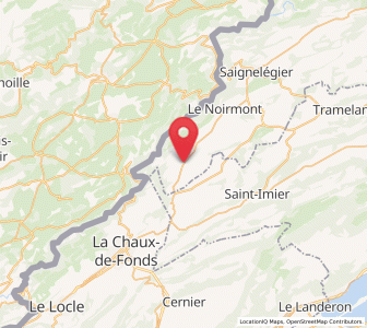 Map of Les Bois, Jura