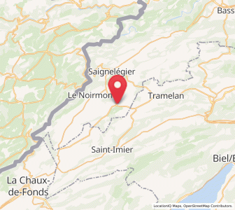 Map of Les Breuleux, Jura