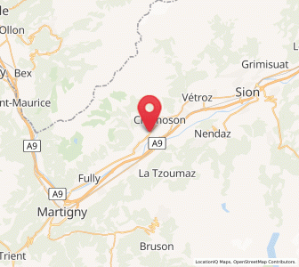 Map of Leytron, Valais