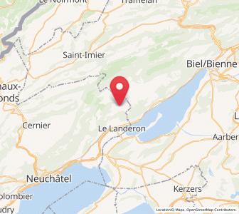 Map of Lignières, Neuchâtel