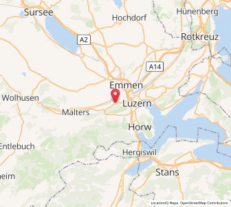 Map of Littau, Lucerne