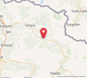 Map of Luzein, Grisons