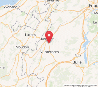 Map of Mézières, Fribourg