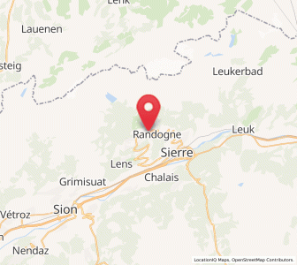 Map of Montana, Valais