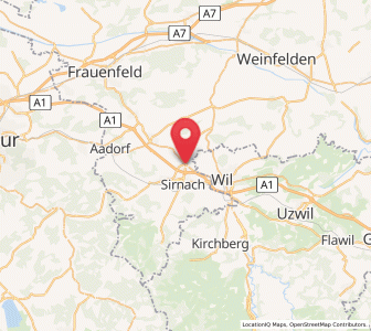 Map of Münchwilen, Thurgau