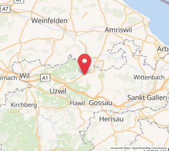 Map of Niederbüren, Saint Gallen