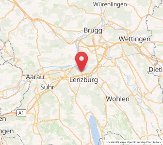 Map of Niederlenz, Aargau