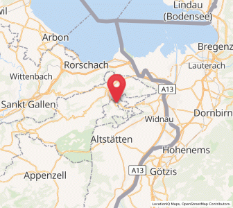 Map of Oberegg, Appenzell Innerrhoden