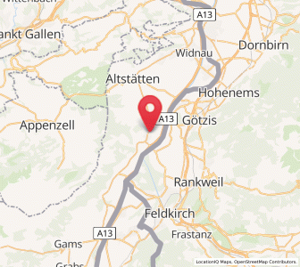 Map of Oberriet, Saint Gallen