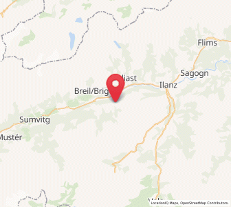 Map of Obersaxen, Grisons