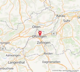 Map of Oftringen, Aargau